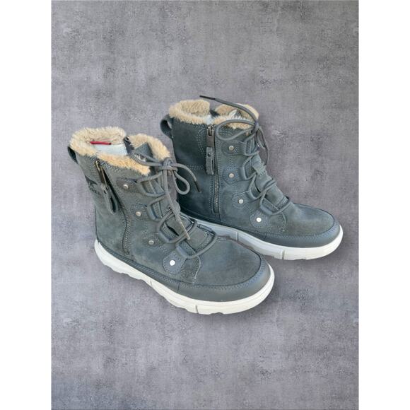 Sorel Women's Explorer Next Joan Suede Faux Fur Waterproof Boot Womens Sz 7.5 - Picture 1 of 6